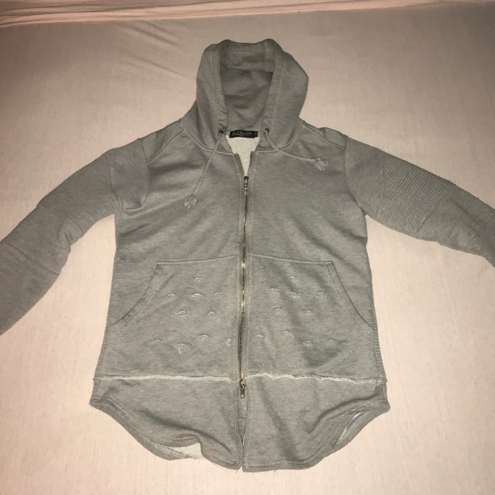 Balmain Distressed Hoodie